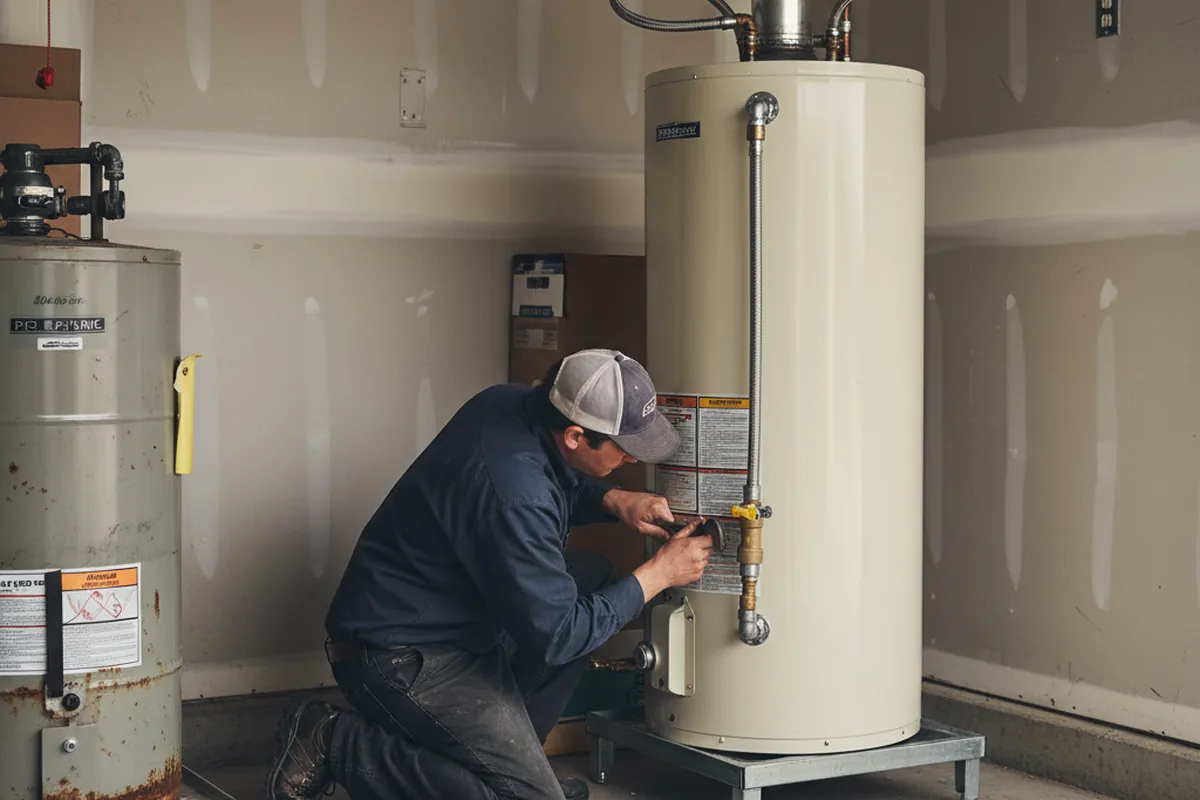 Water heater and shutoff valve replacement in Westover